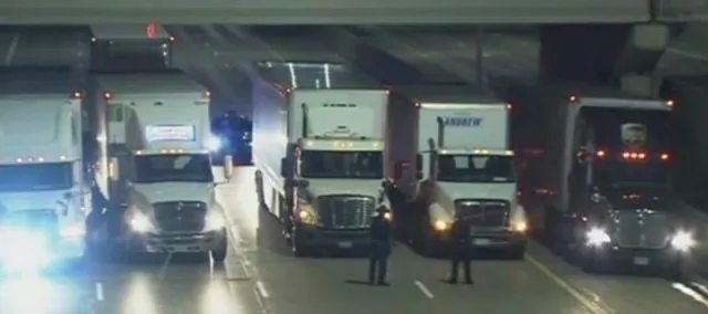 13 Truck Drivers Block Highway To Stop Suicide Attempt